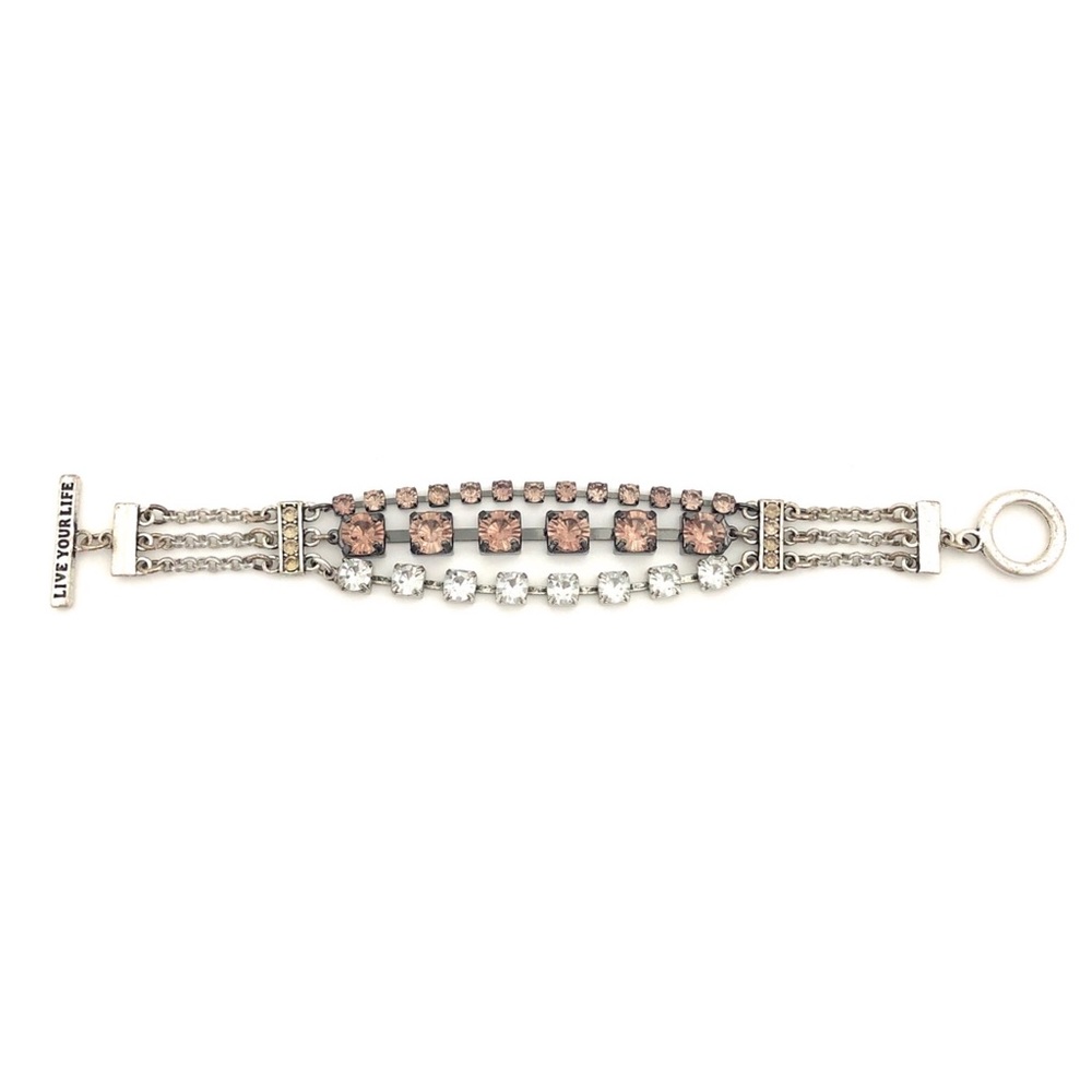 American Eagle Rhinestone Multi Strand Bracelet - image 3